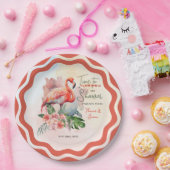 Assiettes En Carton Baby shower Flamant rose (Fête)