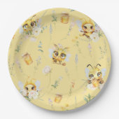 Assiettes En Carton Baby shower Fleur sauvage Abee (Devant)