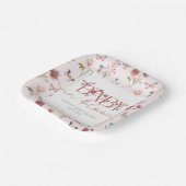 Assiettes En Carton Baby shower Fleur sauvage bébé en fleurs (Angulaire)