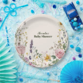 Assiettes En Carton Baby shower Fleur sauvage Boho Chic (Fête)