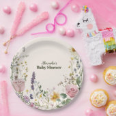 Assiettes En Carton Baby shower Fleur sauvage Boho Chic (Fête)