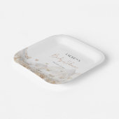 Assiettes En Carton Baby shower Fleur sauvage papillon Boho (Angulaire)