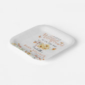 Assiettes En Carton Baby shower Fleur sauvage rustique petit Fleur sau (Angulaire)