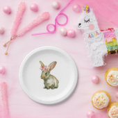 Assiettes En Carton Baby shower Flora Bunny (Fête)