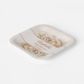 Assiettes En Carton Baby shower Floral Boho Blush (Angulaire)