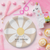 Assiettes En Carton Baby shower Floral Boho Daisy (Fête)