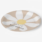 Assiettes En Carton Baby shower Floral Boho Daisy (Angle)