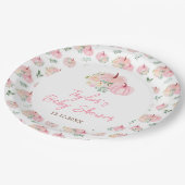 Assiettes En Carton Baby shower Floral Citrouille rose (Angle)