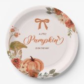Assiettes En Carton Baby shower floral de Little Citrouille Fall (Devant)