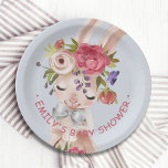 Assiettes En Carton Baby shower Floral Lapin Lapin Mignonne Moderne<br><div class="desc">Ce joli design de baby shower dispose d'un lapin lapin d'aquarelle avec une couronne de belles fleurs. Parfait pour un baby shower. Personnalisé avec votre texte en modifiant le texte dans les zones de texte fournies. #bébé #grossesse #bébé #douche #bébé #barysprinkel #lapin #lapin #lapin #pâques #fêtes #easterbunny #plaques #fête #fournitures...</div>