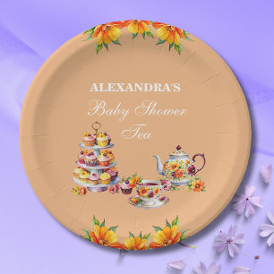 Assiettes En Carton Baby shower Floral Tea Party