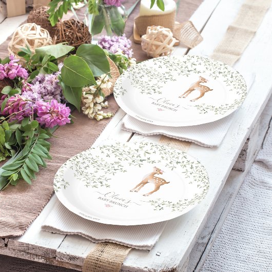 Assiettes En Carton Baby shower forestier