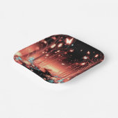 Assiettes En Carton Baby shower forestier boho Little Enchanted (Angulaire)