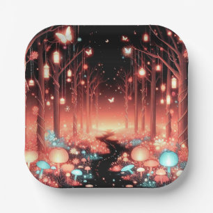 Assiettes En Carton Baby shower forestier boho Little Enchanted