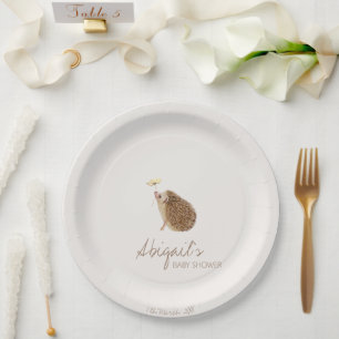 Assiettes En Carton Baby shower forestier de Hérisson