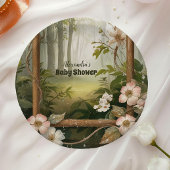 Assiettes En Carton Baby shower forestier rustique