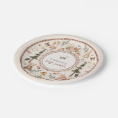 Assiettes En Carton Baby shower forestier rustique (Angle)