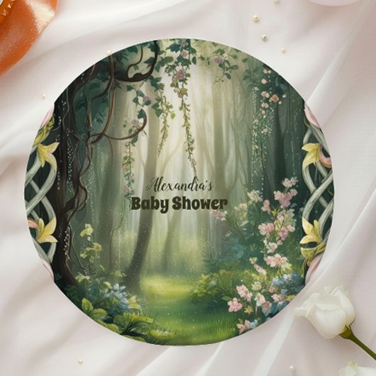 Assiettes En Carton Baby shower forestier Whimsical