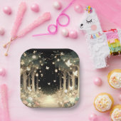 Assiettes En Carton Baby shower Forêt Enchantée Magique (Fête)