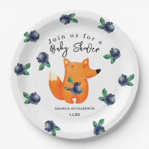 Assiettes En Carton Baby shower Fox