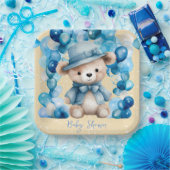 Assiettes En Carton Baby shower Garçon Bear Teddy Blue Arch Balloons (Fête)