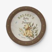 Assiettes En Carton Baby shower garçon mignon de l'ours en peluche en (Devant)