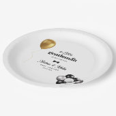 Assiettes En Carton Baby shower Garçon Retro Little Gentleman Balloons (Angle)