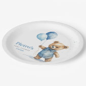 Assiettes En Carton Baby shower Garçon Teddy Bear (Angle)