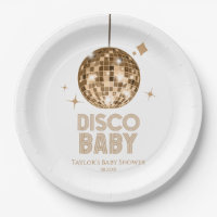 Baby shower Gold Disco Ball "Disco Baby"