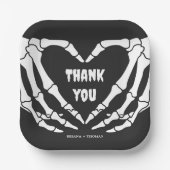 Assiettes En Carton Baby shower gothique d'Halloween (Recto)