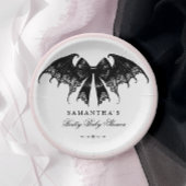 Assiettes En Carton Baby shower gothique élégant