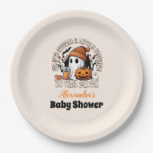 Assiettes En Carton Baby shower Halloween mignon (Devant)
