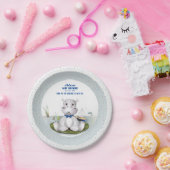 Assiettes En Carton Baby shower hippo (Fête)
