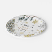 Assiettes En Carton Baby shower hiver (Angle)