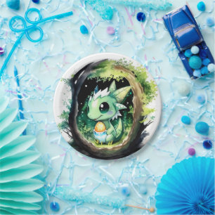 Assiettes En Carton Baby shower Imaginaire Dragon