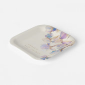 Assiettes En Carton Baby shower Iris aquarelle (Angulaire)