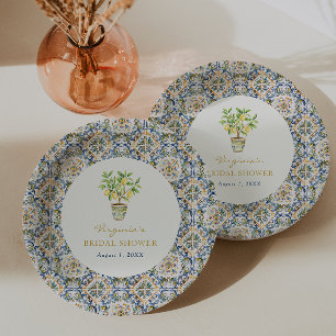 Assiettes En Carton Baby Shower Italien