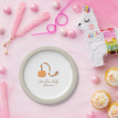 Assiettes En Carton Baby shower Jouet citrouille personnalisé (Fête)