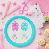 Assiettes En Carton Baby shower jumeaux (Fête)
