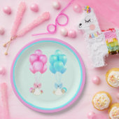 Assiettes En Carton Baby shower jumeaux (Fête)