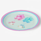 Assiettes En Carton Baby shower jumeaux (Angle)