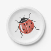 Assiettes En Carton Baby shower Ladybug mignon (Devant)