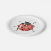 Assiettes En Carton Baby shower Ladybug mignon (Angle)