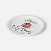 Assiettes En Carton Baby shower Ladybug mignon (Angle)
