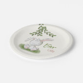 Assiettes En Carton Baby shower lapin mignon (Angle)