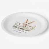 Assiettes En Carton Baby shower lapin neutre pour les femmes (Angle)