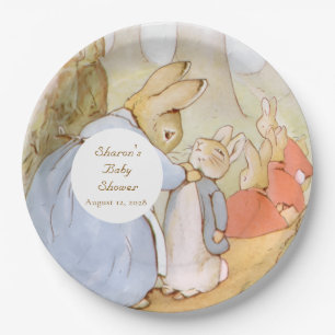 Assiettes En Carton Baby Shower Lapins Classiques