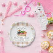 Assiettes En Carton Baby shower Légume du marché agricole cultivé loca (Fête)