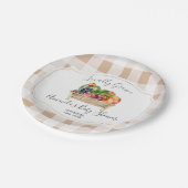 Assiettes En Carton Baby shower Légume du marché agricole cultivé loca (Angle)