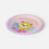 Assiettes En Carton Baby shower léopard de la jungle tropicale (Angle)